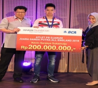 Bonus Lagi Untuk Kevin dari Djarum Foundation